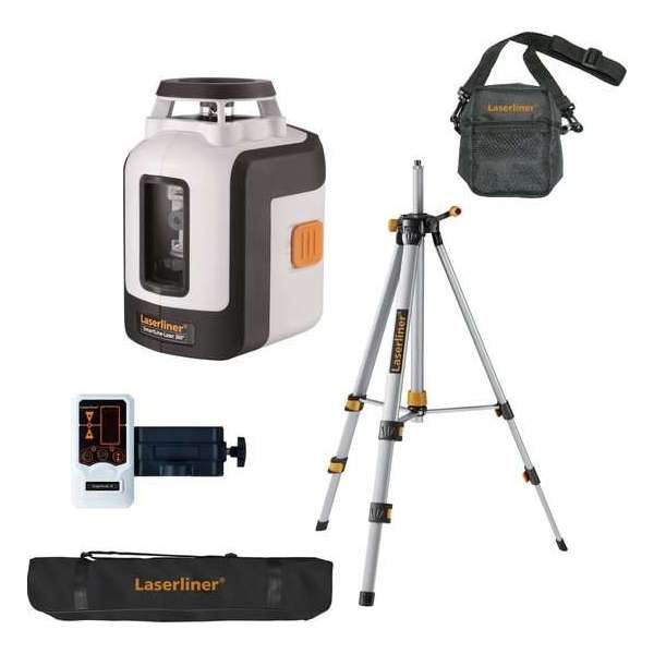 Laserliner SmartLine-Laser 360° Set Kruislijnlaser incl. statief en ontvanger in tas - 2 lijnen - 30m