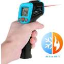 QY Warmtemeter Infrarood Thermometer met laserpointer / draadloos / -50˚C tot + 600 ˚C - blauw