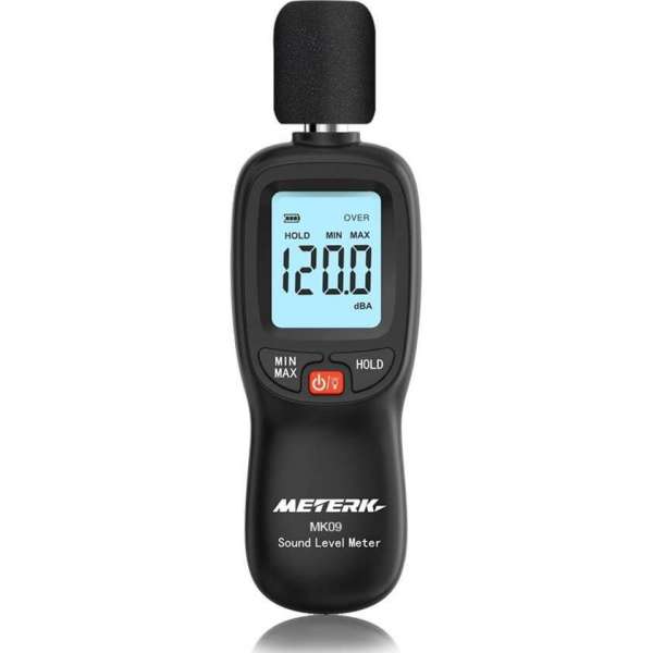 Digitale Decibelmeter - Geluidsmeter - db Meter - Draadloos - Zwart - LCD Scherm - Meetbereik 30 / 130 db - Flanner®