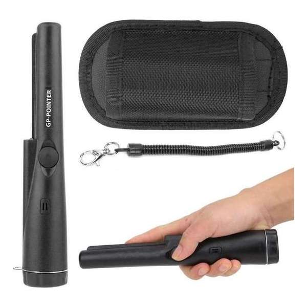 Professionele Pinpointer- hand metaal Detector met audio / vibratie-  zwart