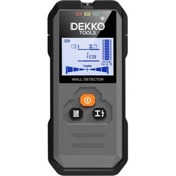 Dekko Tools Digitale Leidingzoeker tot 120 mm - 5 in 1 Detector voor muren - Hout, Metaal, Leidingen, Bedrading