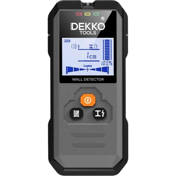 Dekko Tools Digitale Leidingzoeker tot 120 mm - 5 in 1 Detector voor muren - Hout, Metaal, Leidingen, Bedrading