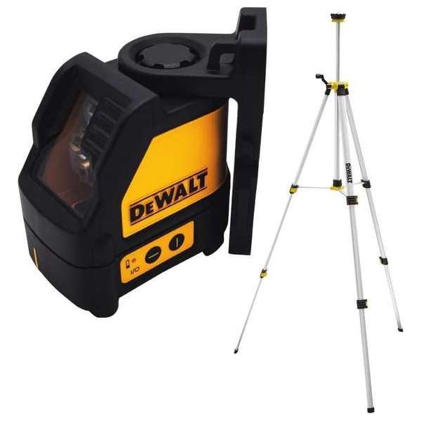 DeWALT DW088CGTRI Kruislijnlaser met statief - 2 lijnen - 15m - Groen