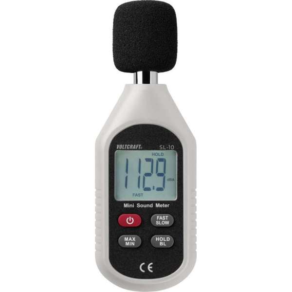 Voltcraft Decibelmeter Sl-10 30 - 130 Db 31.5 Hz - 8 Khz Kalibratie Fabrieksstandaard (Zonder Certificaat)