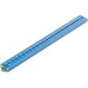 Duimstok met kop plastic blauw 1meter