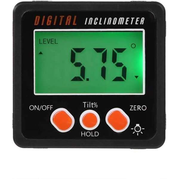 Somstyle Digitale Hoekmeter - Inclinometer - Meetbereik 0 tot 360 graden - Goniometer