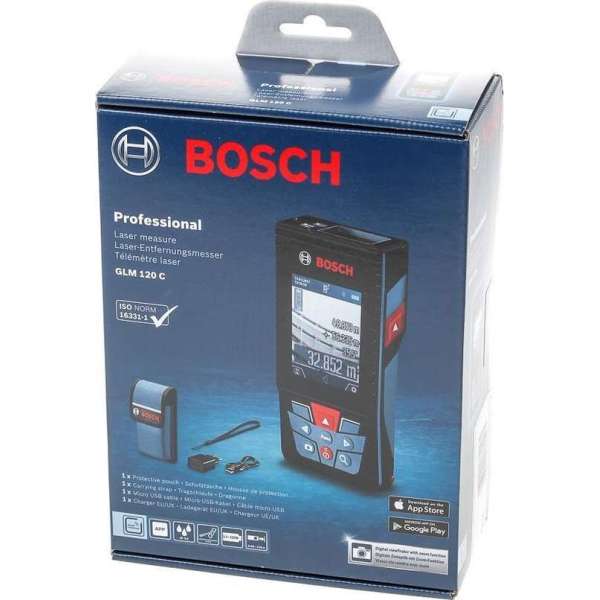 Bosch GLM 120 C Afstandsmeter in tas - USB/Bluetooth - 120m