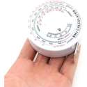 LOUZIR Omvang Meetlint Met BMI Meter - Body Mass Index - Vetmeter  - Wit