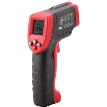 QY Warmtemeter Infrarood Thermometer met laserpointer - draadloos / - 50˚C tot + 420 ˚C - rood