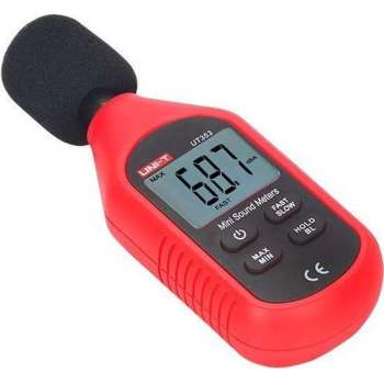 Ortho® UNI-T Geluidsmeter, dB meter, Decibelmeter, Geluidssterktemeter, Geluidsniveaumeter, Digitaal.