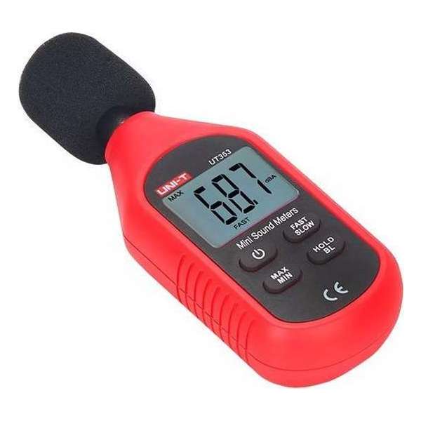 Ortho® UNI-T Geluidsmeter, dB meter, Decibelmeter, Geluidssterktemeter, Geluidsniveaumeter, Digitaal.