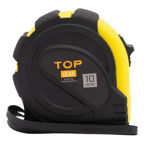 TOPGEAR Rolbandmaat 10 mtr, rubber grip blister