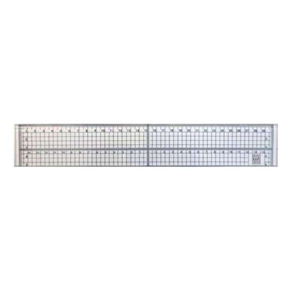 21494H liniaal met metalen strip 30 cm - Nellie Snellen - Cutting ruler with metal strip