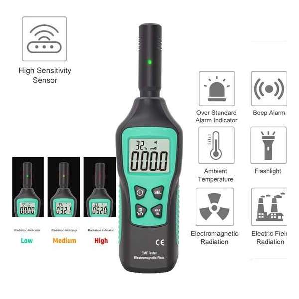 Straling Dosimeter EMF Meter Elektromagnetische Straling Detector Huishoudelijke Handheld Elektromagnetische Golf Geigerteller