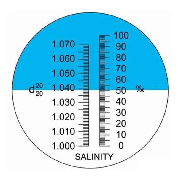 Refractometer Zout 0-10% zoutgehalte meting zeewater, zeeaquarium, keuken, pekel...