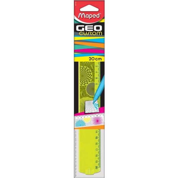 Maped lat GeoCustom 20 cm etui met 1 stuk