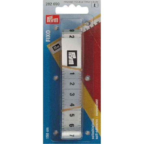 Prym Centimeter Fixo 150cm zelfklevend - grijs