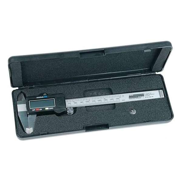 Mannesmann Digitale schuifmaat - 0 tot 150 mm - maatvoering 0,01 mm/0,0005” - Maataanduiding mm als inch