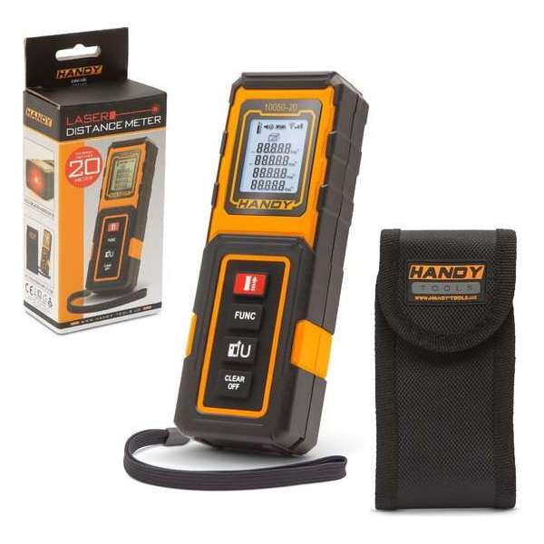 HANDY - Professionele Digitale Afstandsmeter met Laser - In opberghoes - 20M