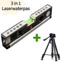 Laserwaterpas incl statief - Rolmaat met Kruislijnlaser - Waterpas met laser