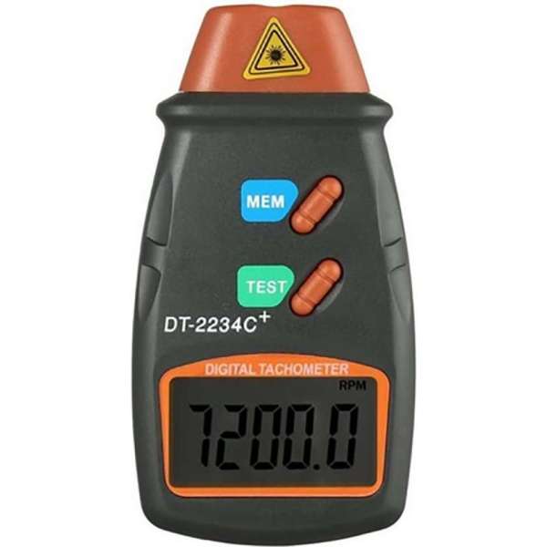 Tachometer met laser / Non-contact / 2.5 tot 99.999 RPM