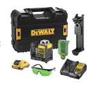 DeWalt DCE0811D1G 10,8V Li-Ion accu Kruislijnlaser 360 graden set (1x 2,0Ah accu) in koffer - groen - 15m