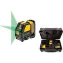 DeWalt DCE088D1G 10.8V Li-Ion accu zelfnivellerende kruislijnlaser set (1x 2.0Ah accu) in koffer - 2 lijnen - 30m - groen