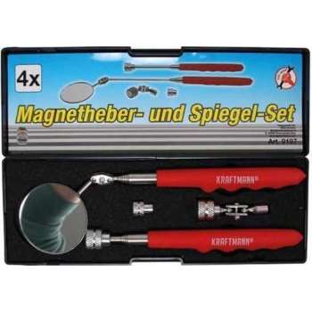 Magnetisch uitschuifbaar oppak gereedschap, Pick-Up Tool en Inspectie Spiegel Set, BGS 9197