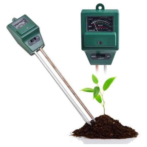 PH Meter - 3 in 1 Digitale PH Meter - PH Meter Grond - Vocht/Zonlicht/Grond Meter