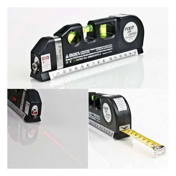 Laser level pro 3 Laserwaterpas met rolmaat