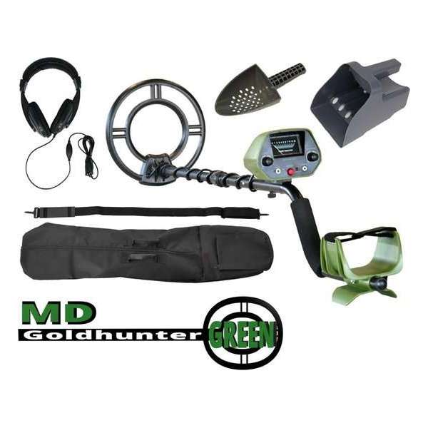 MD Goldhunter Green Metaaldetector met accessoirespakket