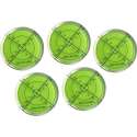 Set van 5 ronde waterpassen (66x11 mm, groen)