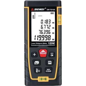 Sndway Digitale Laser Afstandsmeter - 120m bereik - +/- 2mm nauwkeurigheid