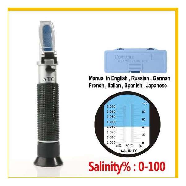 Refractometer Aquarium Zeezout  0 - 10 %  s.g 1.000 - 1.070