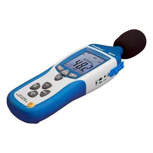 Peaktech 8005: Professionele geluidsmeter (klasse 2) met datalogger en  USB, 4-digit display