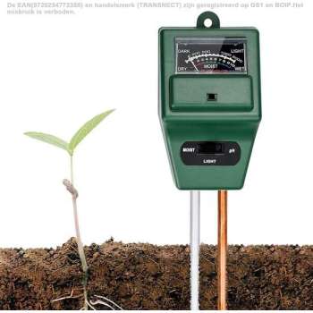 Vochtmeter Planten - 3 in 1 Vochtigheidsmeter - pH meter - Lichtmeter - Geen batterij nodig - Bodemvochtmeter - Vochtmeter Grond