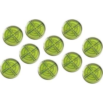 Set van 10 ronde waterpasjes (32x7 mm, groen)