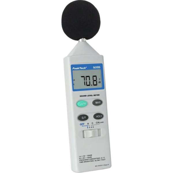 PeakTech 5055 Digitale geluidsmeter, 3 1/2-cijferig