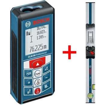 Bosch Professional - Afstandsmeter GLM 80 (IP54) (Waterpashouder R 60)