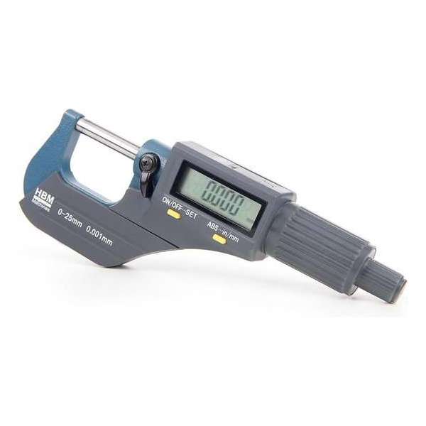 HBM Digitale Buiten Micrometer Spatwaterdicht 0 - 25mm