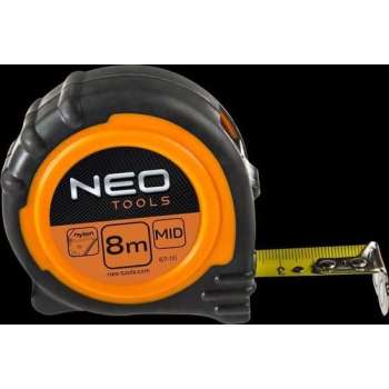 NEO rolmaat 8mtr, magnetisch nylon gecoat