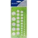 Westcott - Cirkel Template liniaal - groen - 1 stuks