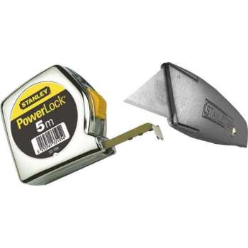 STANLEY - America's favorite - Set - Uitschuifmes 99E \ Powerlock 5M - Mes en Rolmaat set