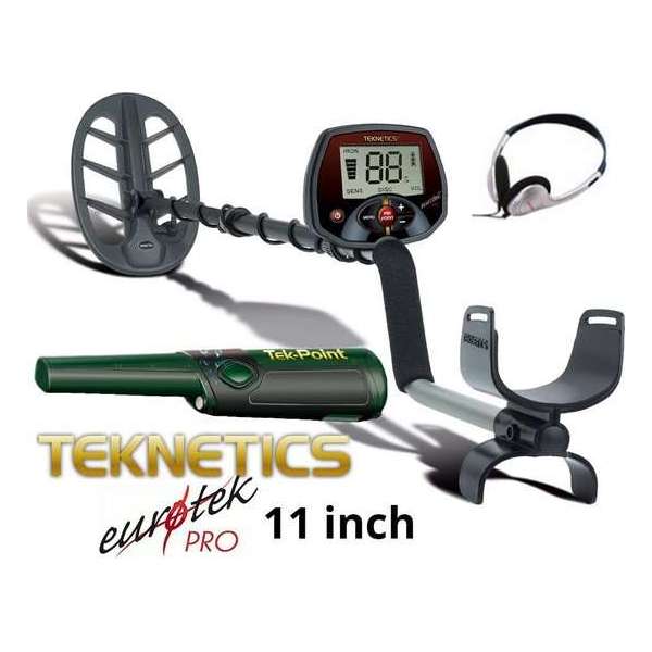 Teknetics Eurotek Pro 11 inch DD zoekspoel + Tek-Point pinpointer metaaldetector