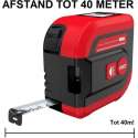 TechU™ Afstandsmeter met Laser en Meetlint B5 - tot 40 Meter ! - Geschikt voor afstand, volume, lengte meting