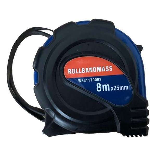 Rolmaat 8 meter x 25mm Rollbandmass