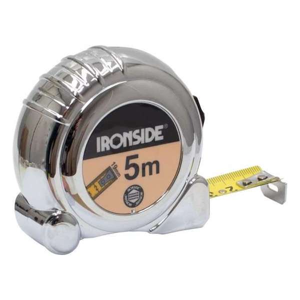 Ironside Rolbandmaat chroom economy 5 meter x 19mm