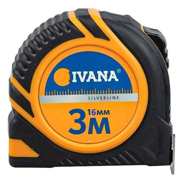 Ivana rolbandmaat softgrip stalen band 3 meter 16 mm breed