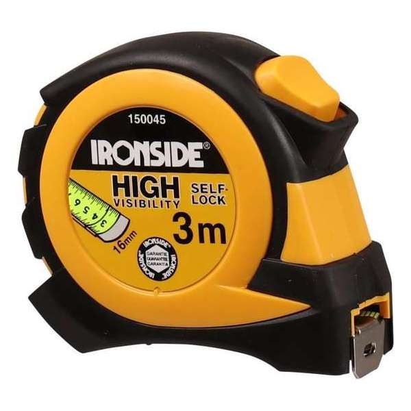 Ironside Rolbandmaat rubber ABS 3 meter x 16mm