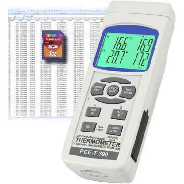 2in1 Datalogger en Thermometer PCE-T390